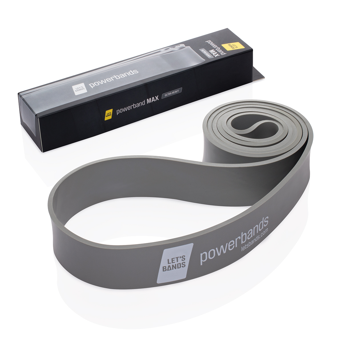 Bande élastique Let's Bands « powerband » Max Gris (ultra résistante)