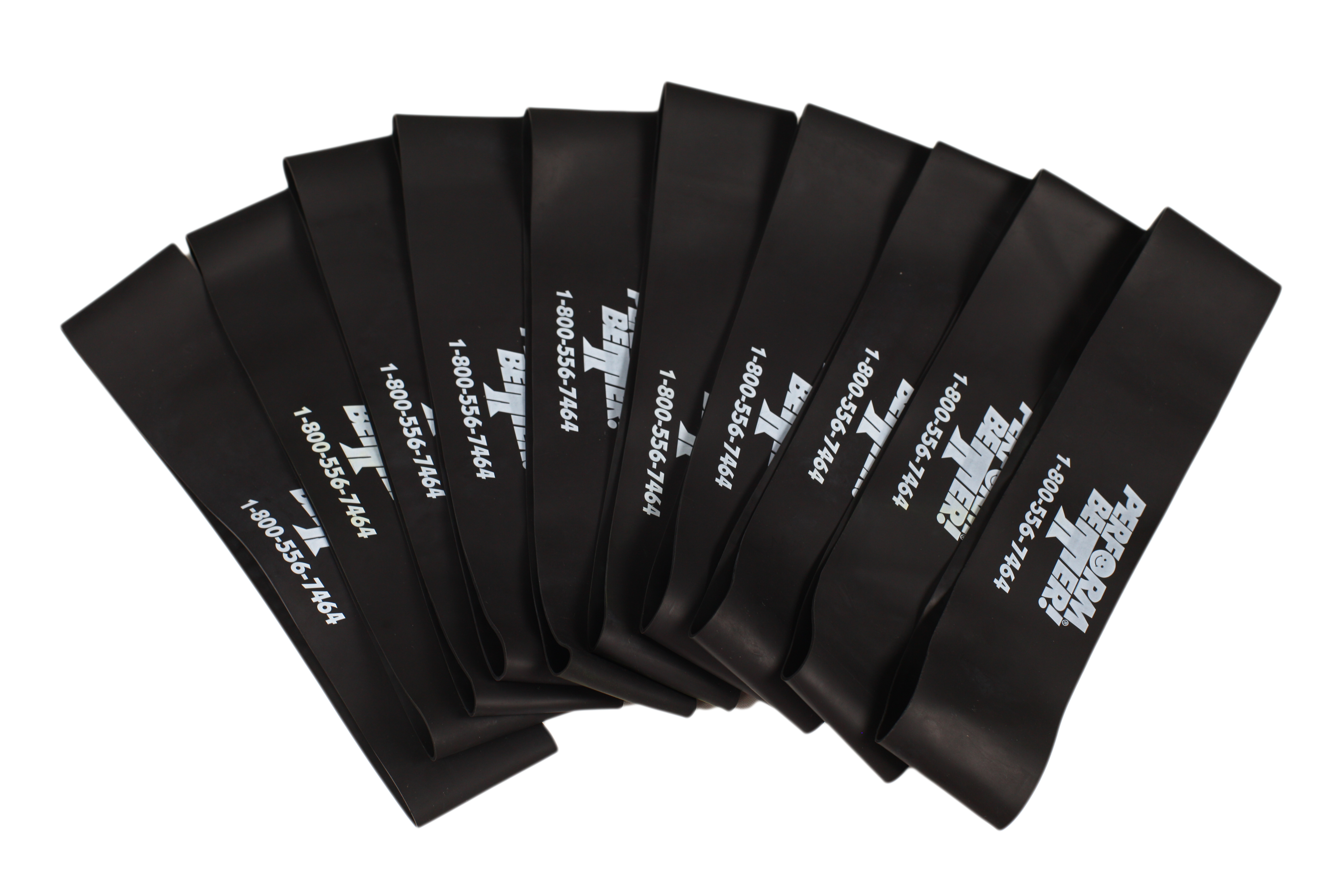 Mini-bandes - 10 x noires (extra-résistantes)