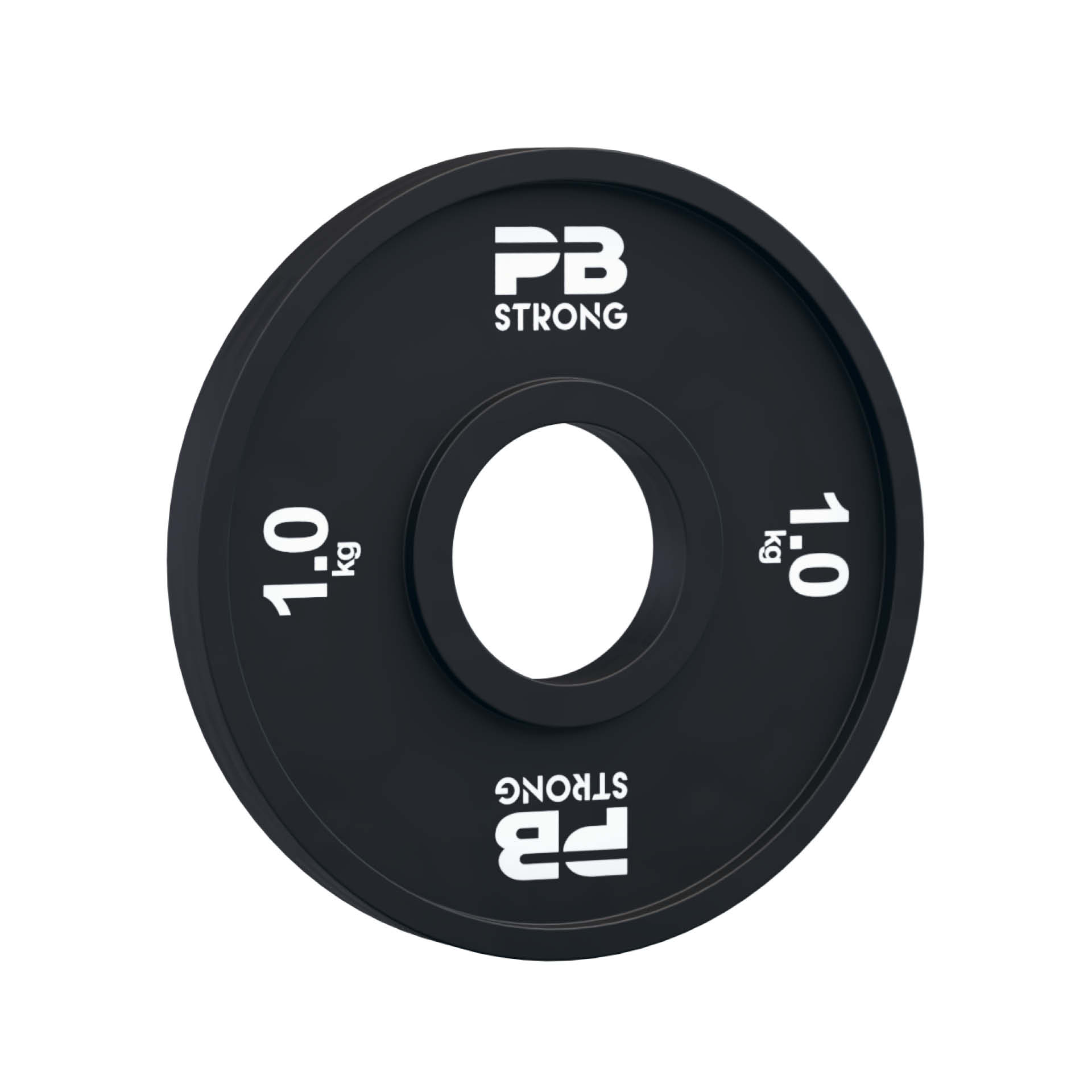 Disque d'haltère PB Strong en caoutchouc noir (à l'unité) 1 kg