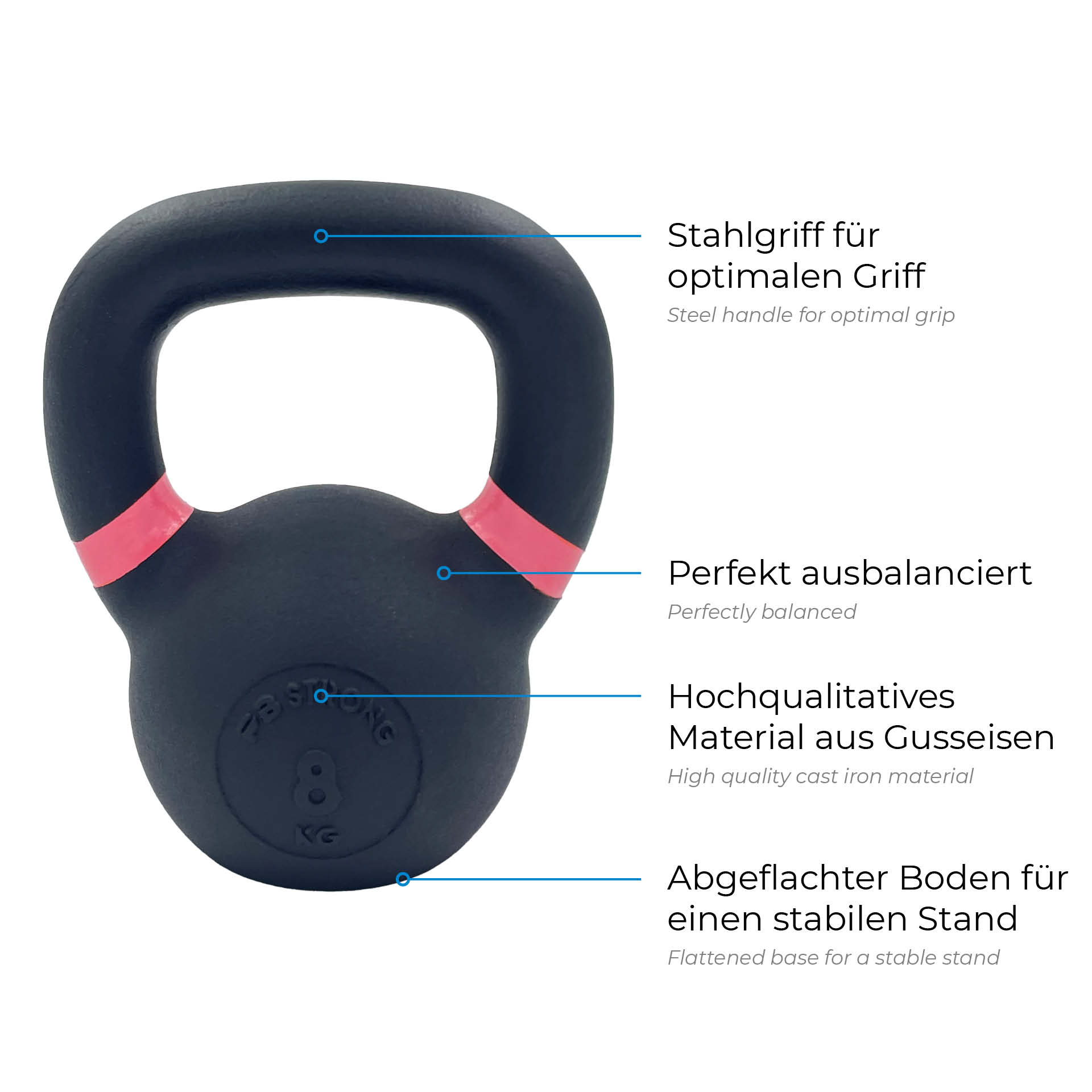 Kettlebell PB Strong Black 8 kg