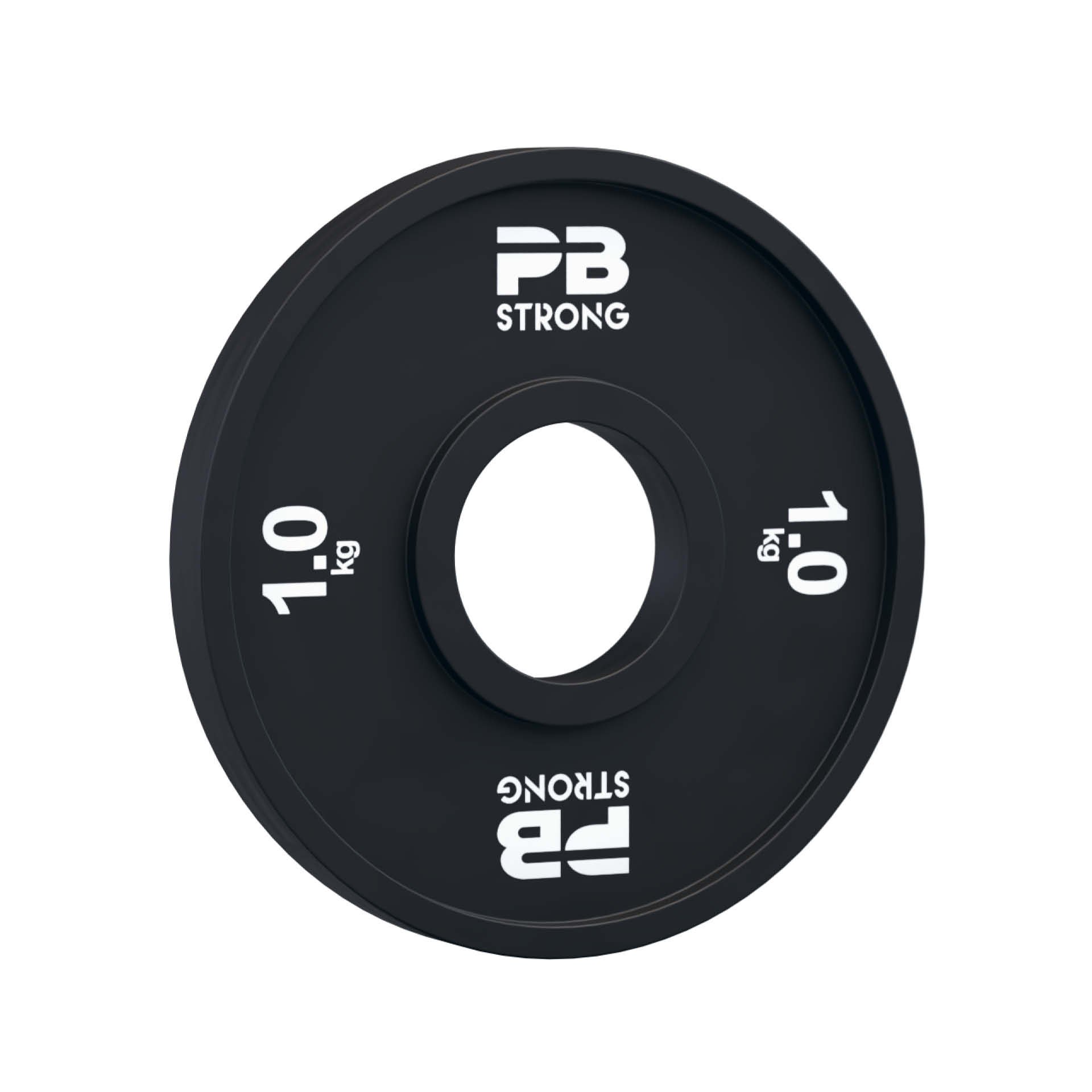 Disque d'haltère PB Strong en caoutchouc noir (à l'unité) 1 kg