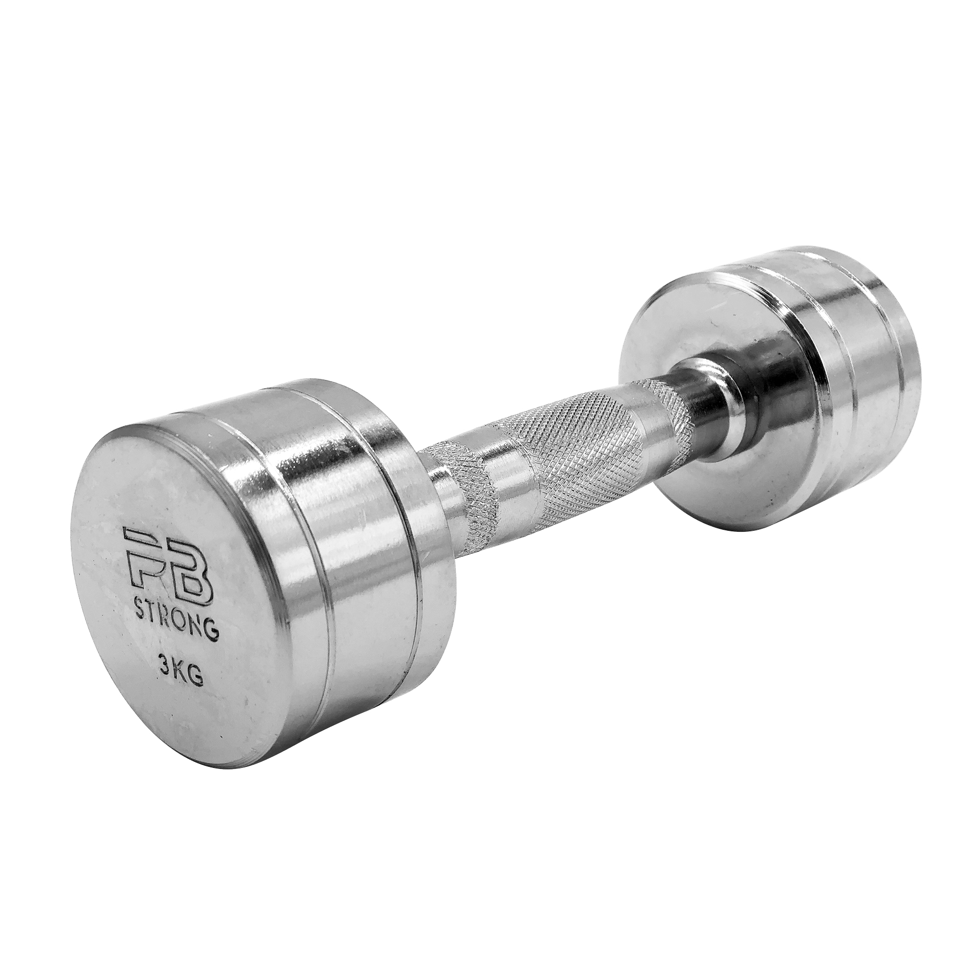 Haltère court PB Strong chromé 3 kg (pièce)