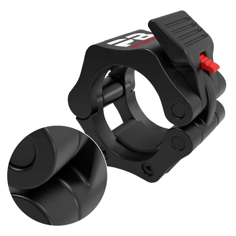 Verrous pour barres d'haltères PB Strong, noirs (paire)