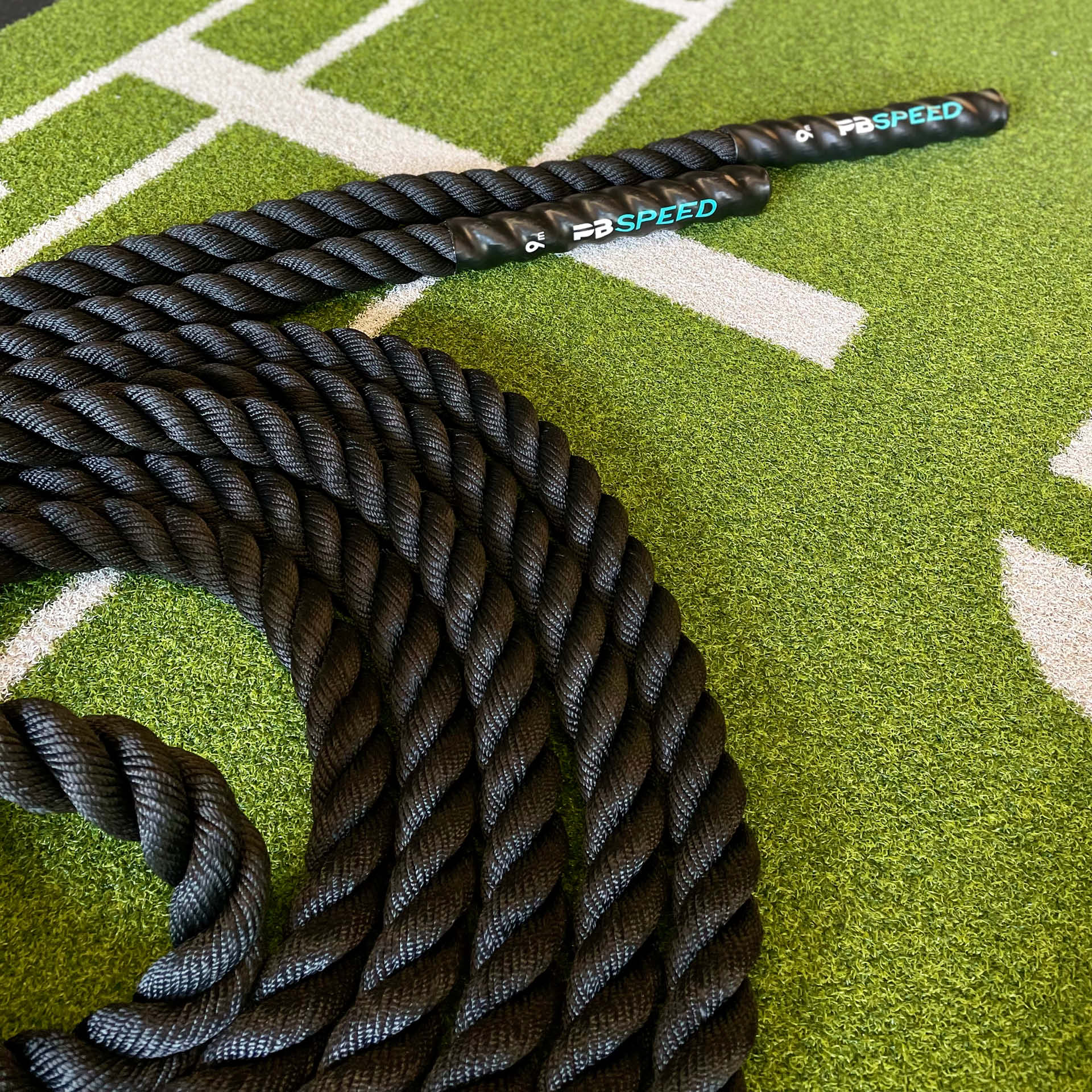 Corde d'entraînement PB Speed Training Rope Battle Rope 9 m x 38 mm, noire