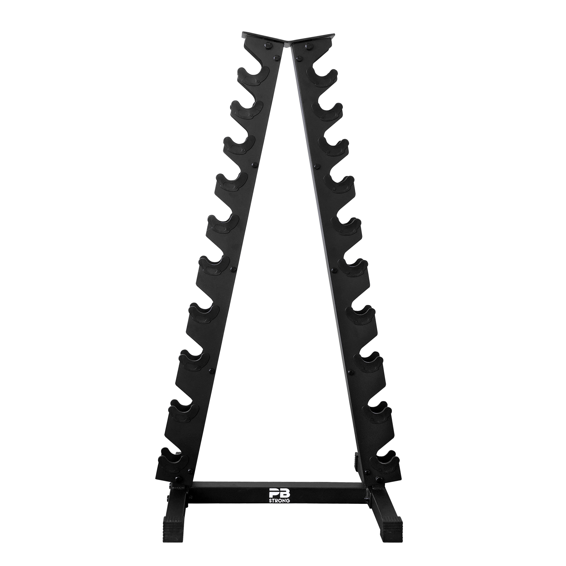Pyramide d'haltères PB Strong, 10 paires, noir
