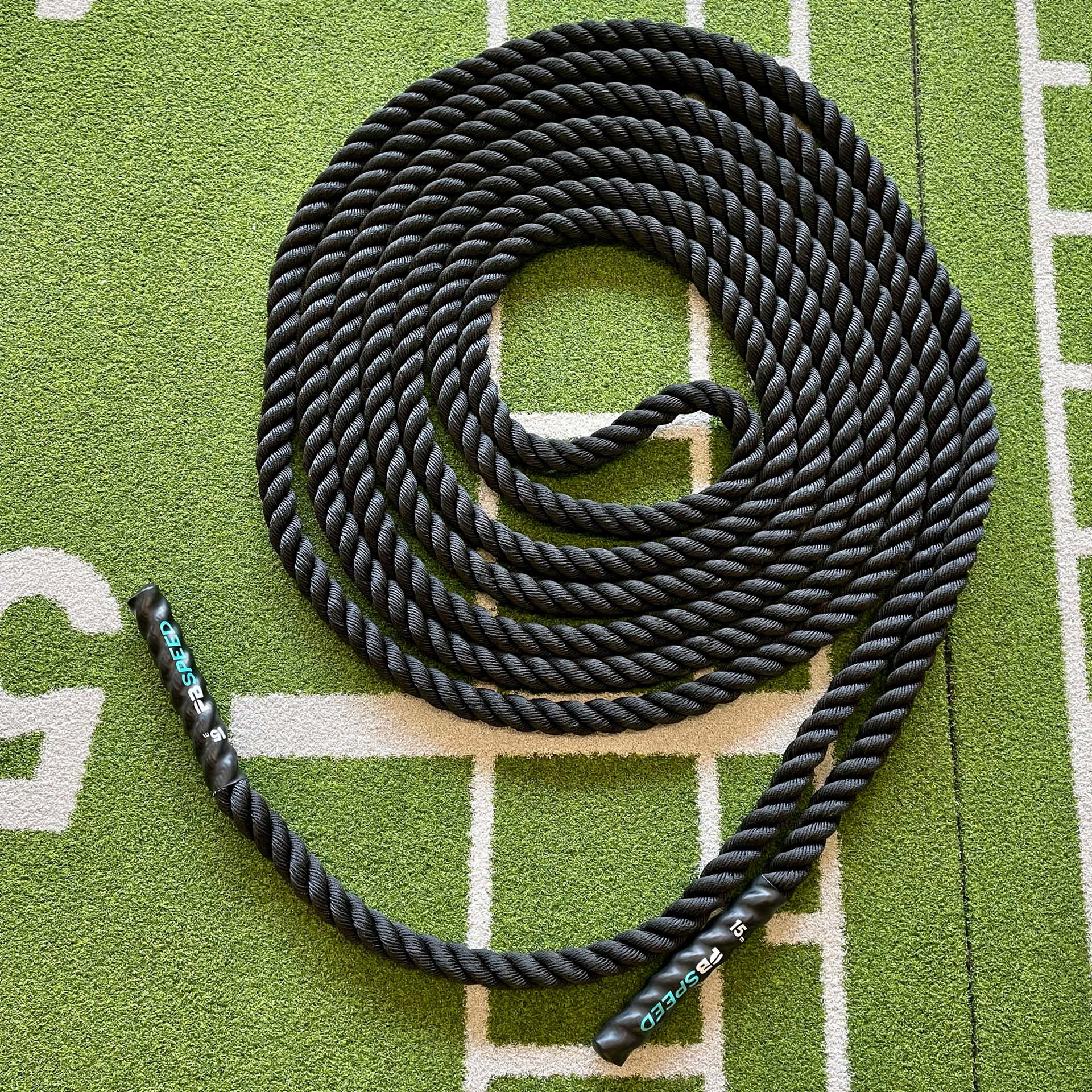 Corde d'entraînement PB Speed Training Rope Battle Rope 15 m x 38 mm, noire