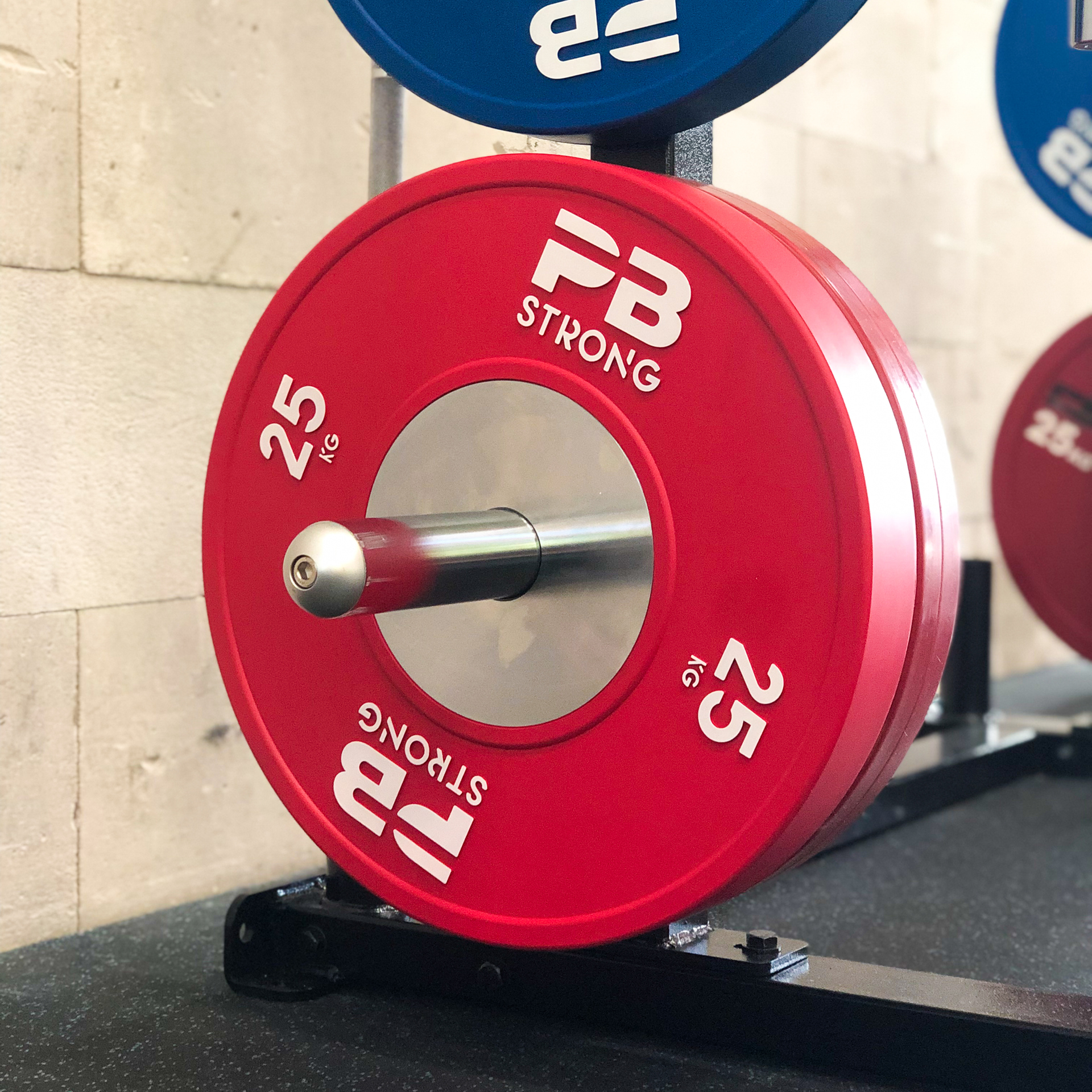 Disque d'haltère de compétition PB Strong (à l'unité) Rouge 25 kg