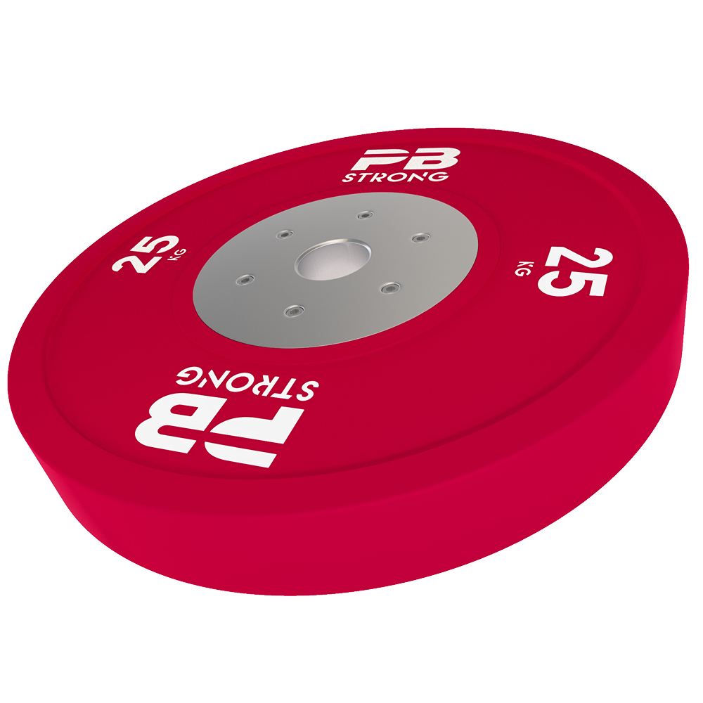 Disque d'haltère de compétition PB Strong (à l'unité) Rouge 25 kg