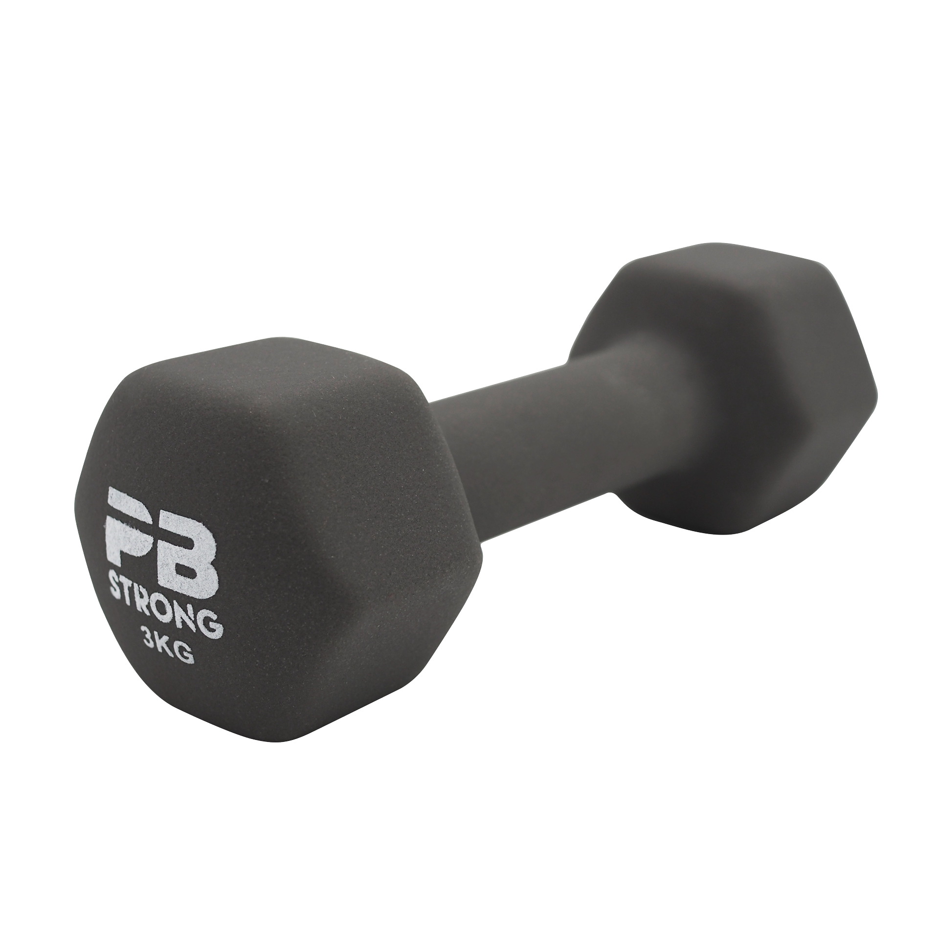 Haltère PB Strong en néoprène, gris (à l'unité) 3 kg