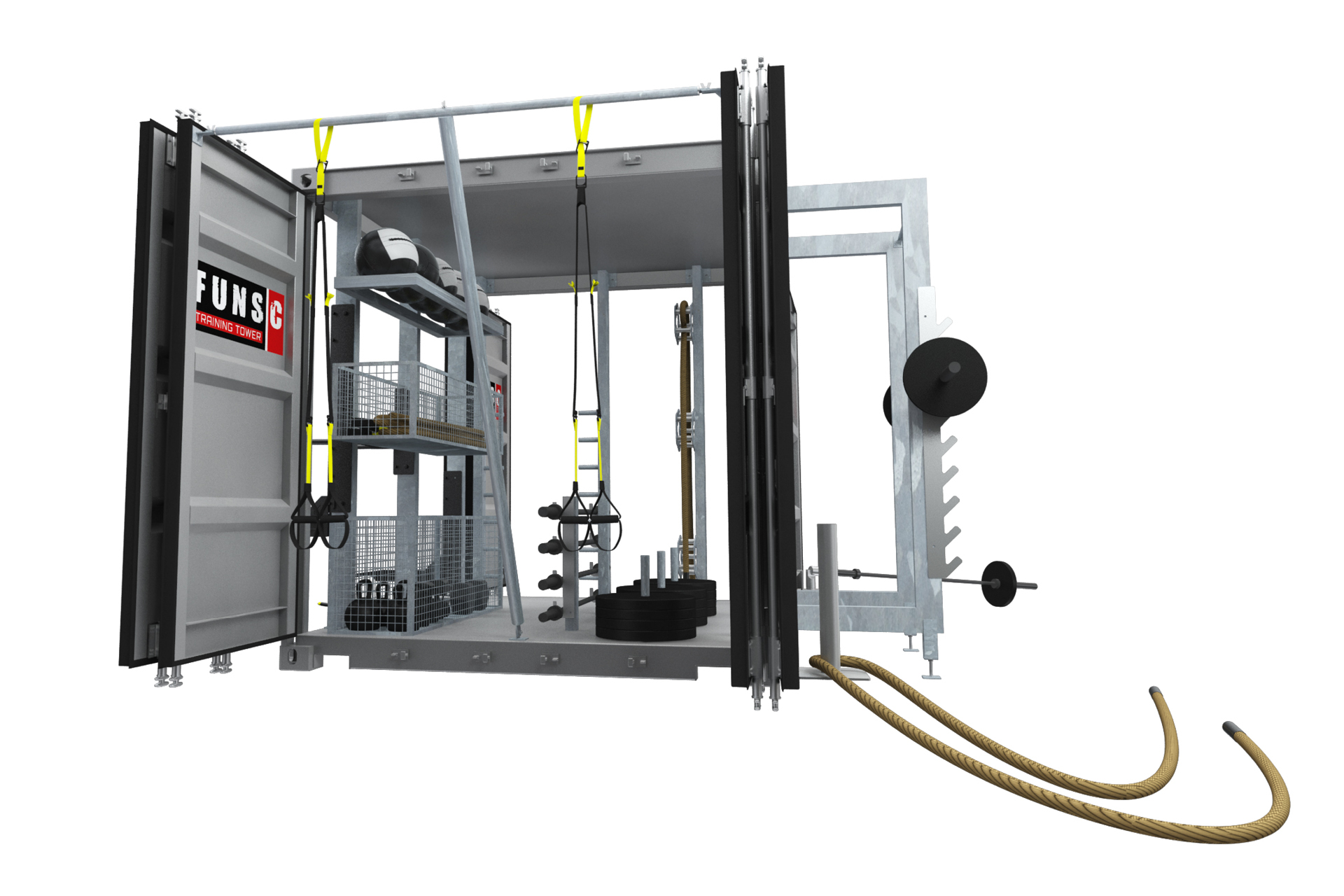 Kit de conteneurs FUNS C de base, rail de fixation inclus