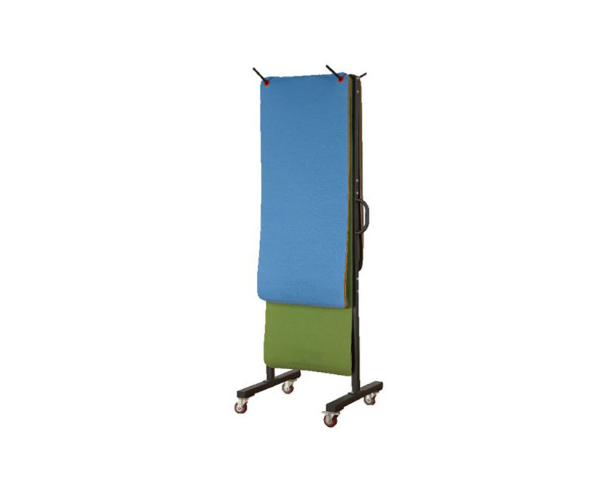Étagère à tapis réglable avec roulettes