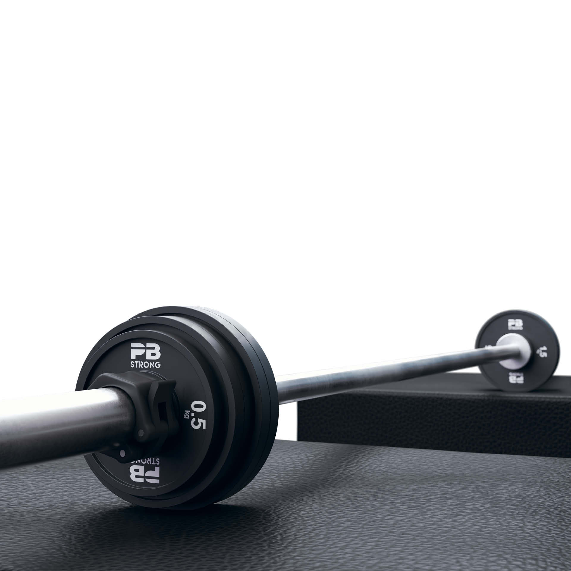 Disque d'haltère PB Strong en caoutchouc noir (à l'unité) 1 kg