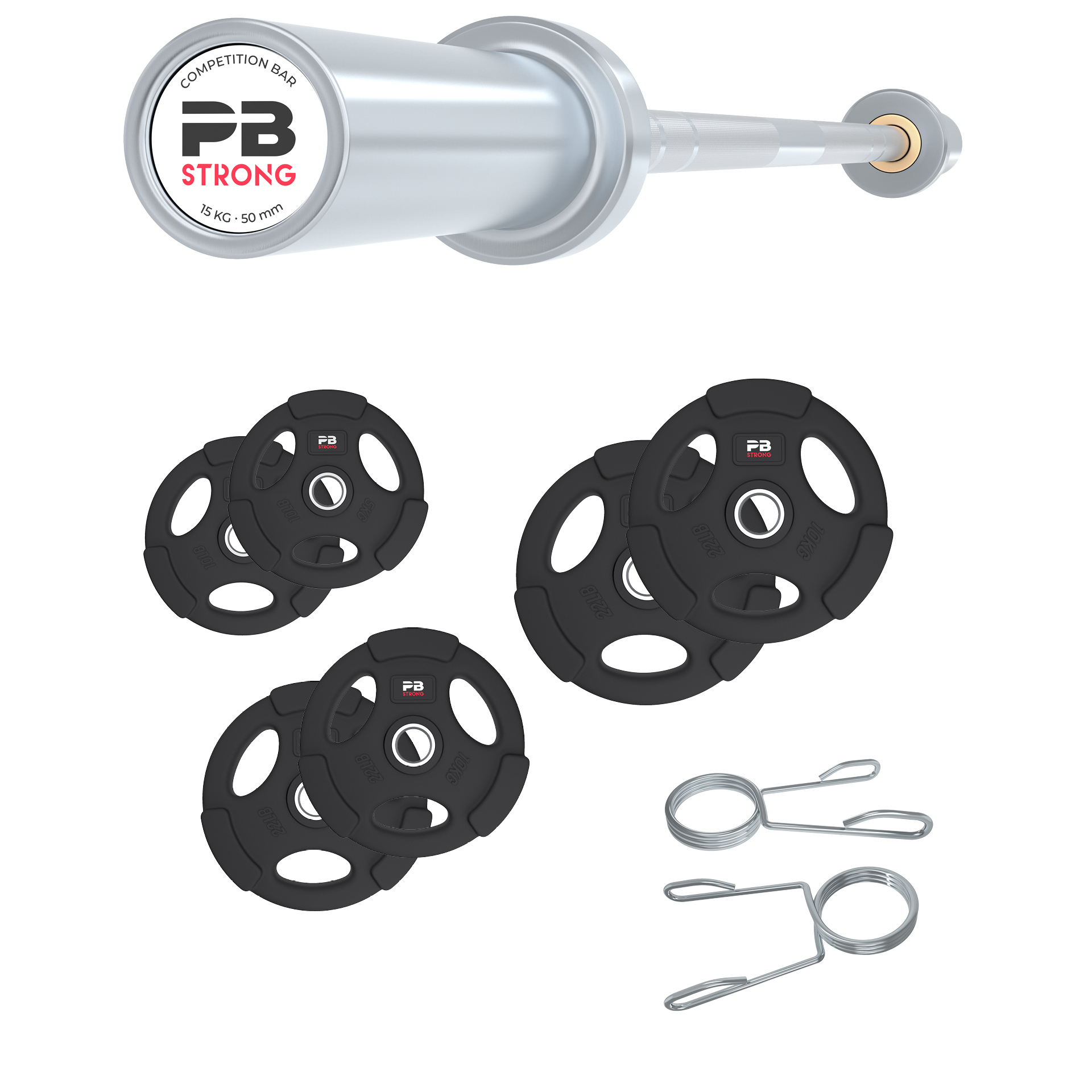 Kit complet PB Strong à 3 poignées, 75 kg (femmes)