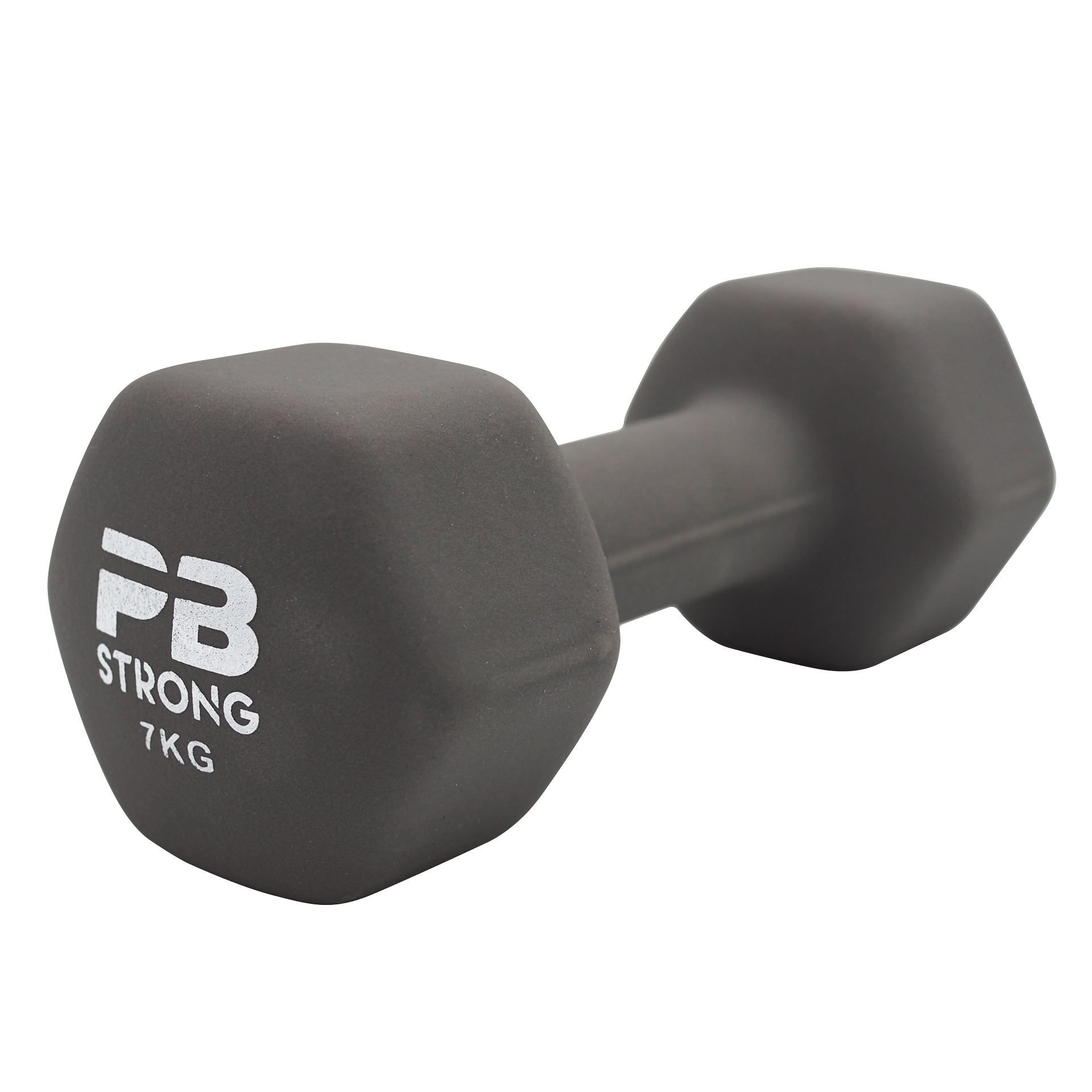 Haltère PB Strong en néoprène, gris (à l'unité) 7 kg
