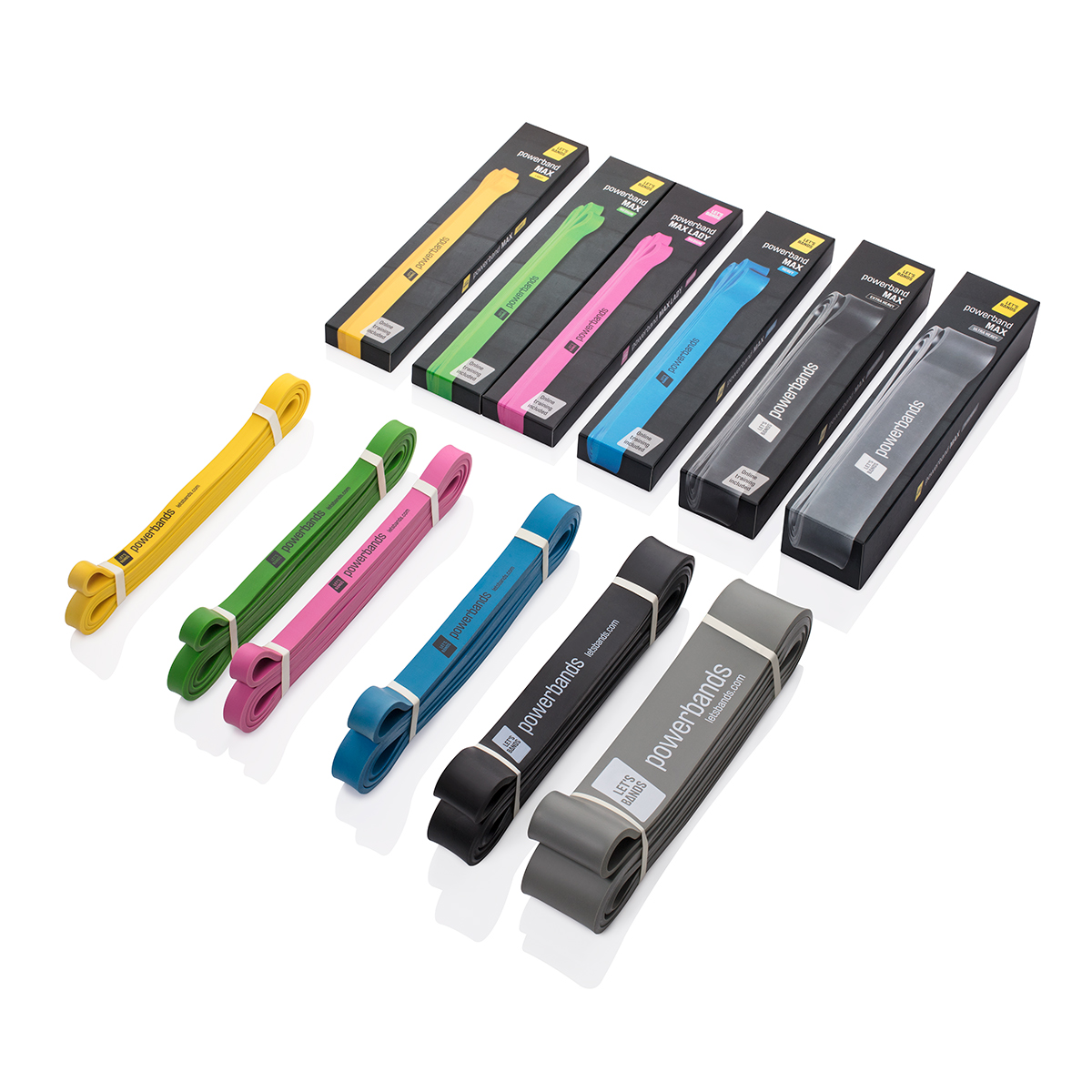 Bande élastique Let's Bands « powerband » Max Gris (ultra résistante)