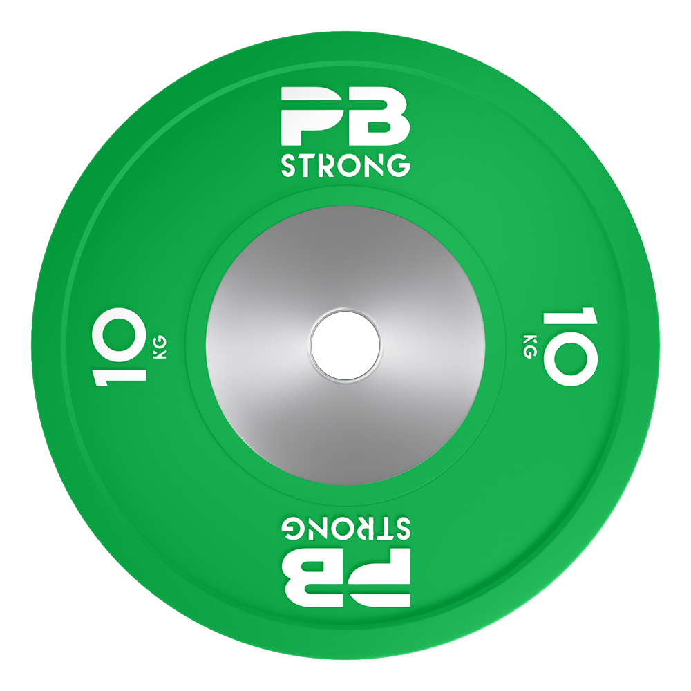 Disque d'haltère de compétition PB Strong (à l'unité) Vert 10 kg