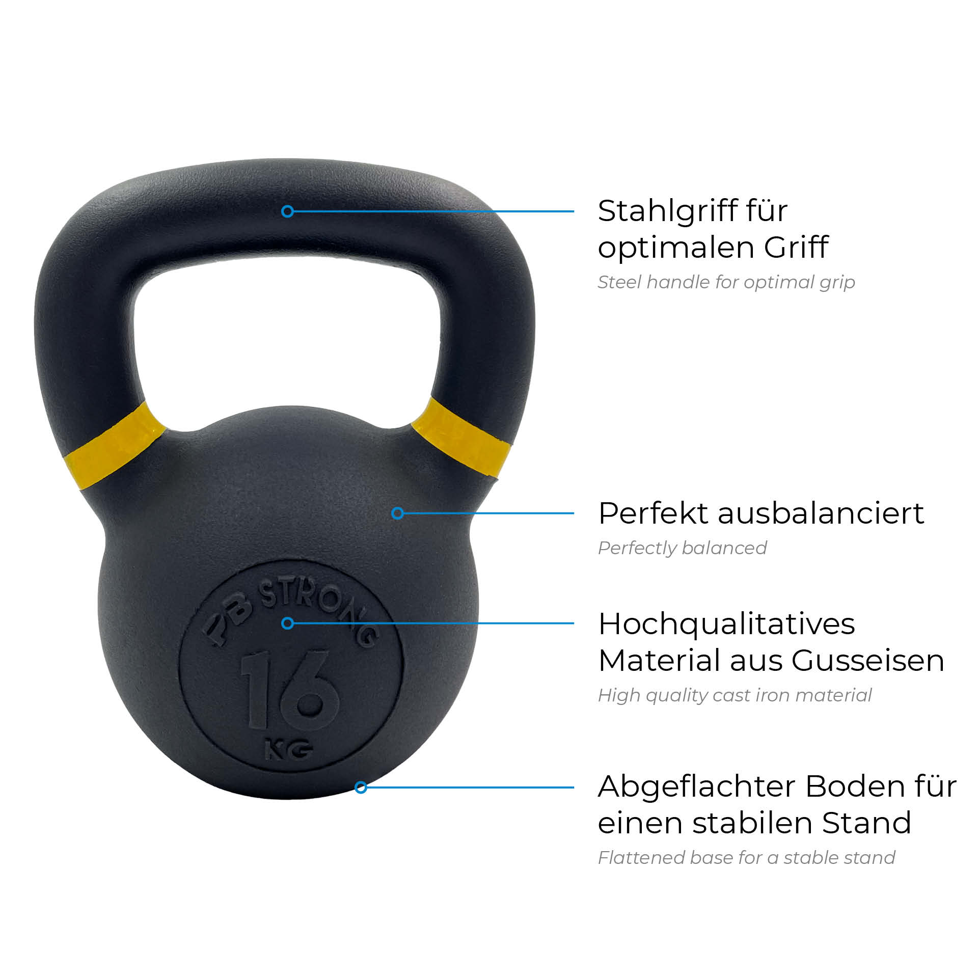 Kettlebell PB Strong Black 16 kg