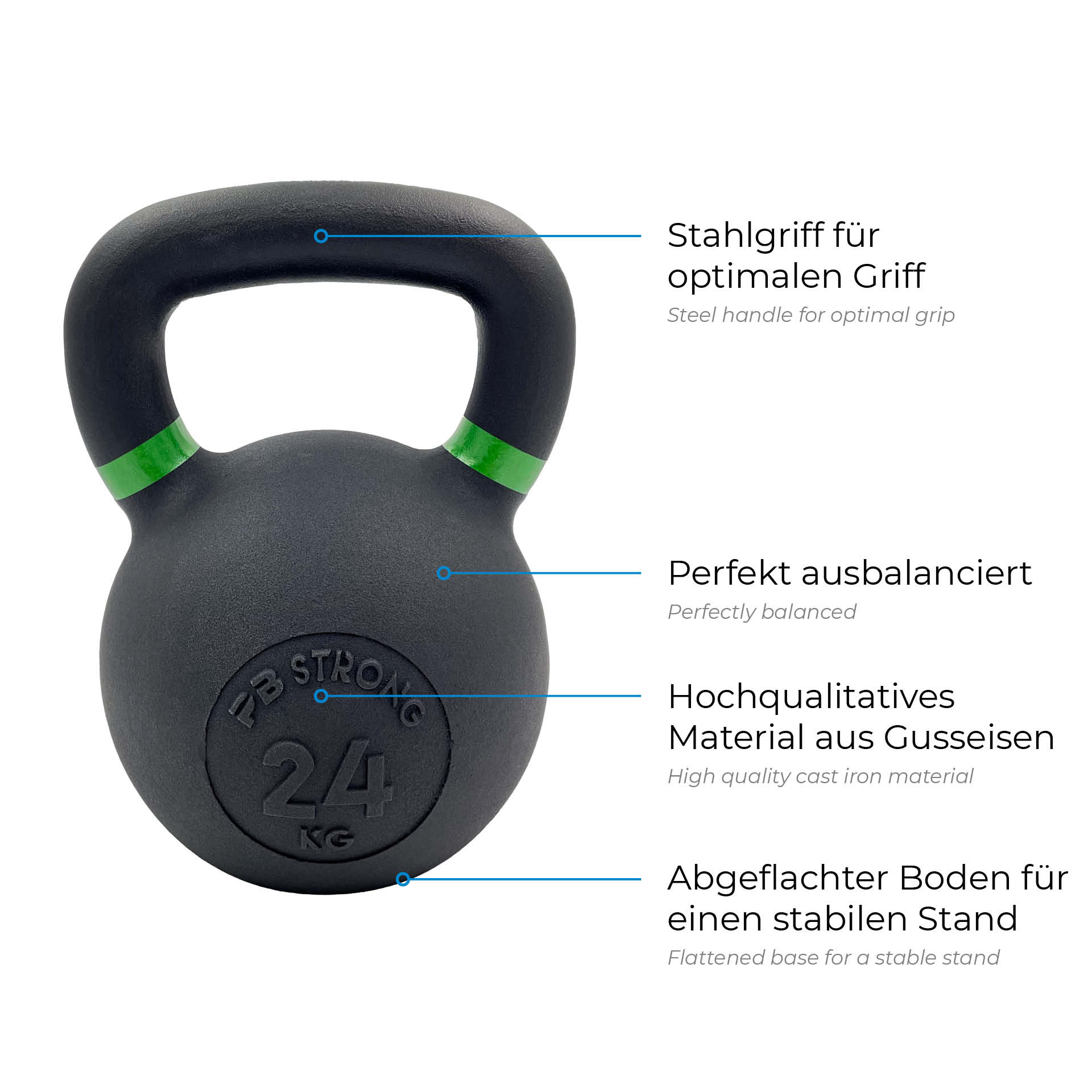 Kettlebell PB Strong Black 24 kg