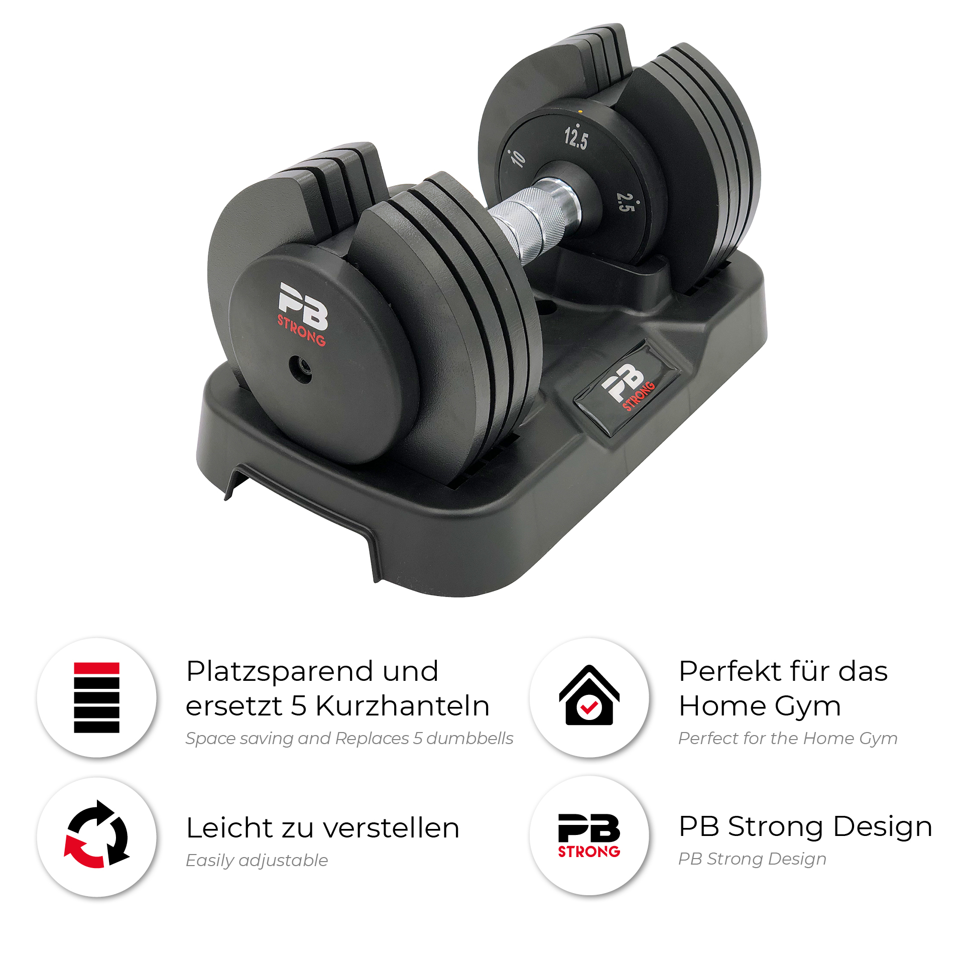 Haltère réglable PB Strong 12,5 kg (pièce)