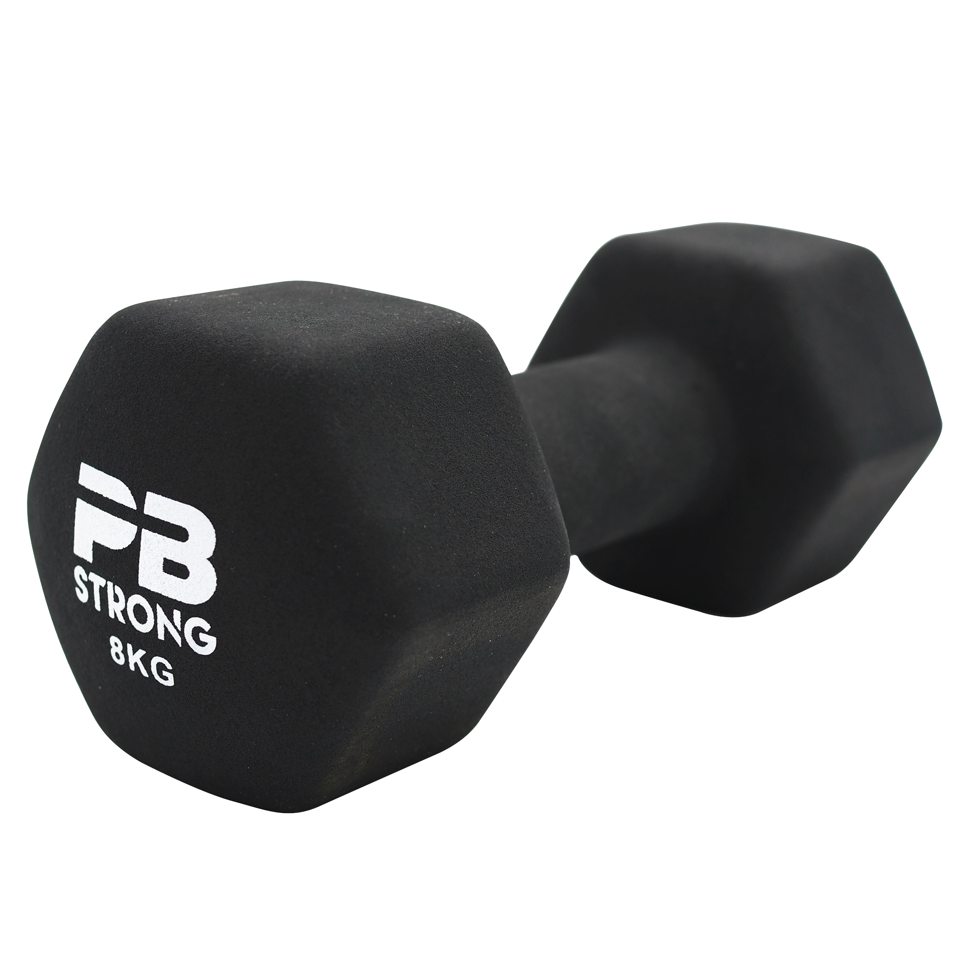 Haltère PB Strong en néoprène, noir (à l'unité) 8 kg