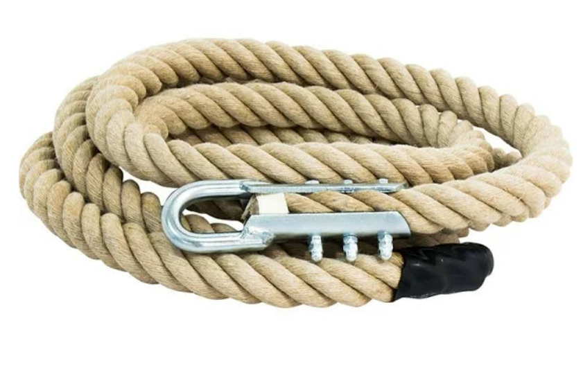 Corde d'escalade en chanvre, 4 mètres - avec anneau ALT