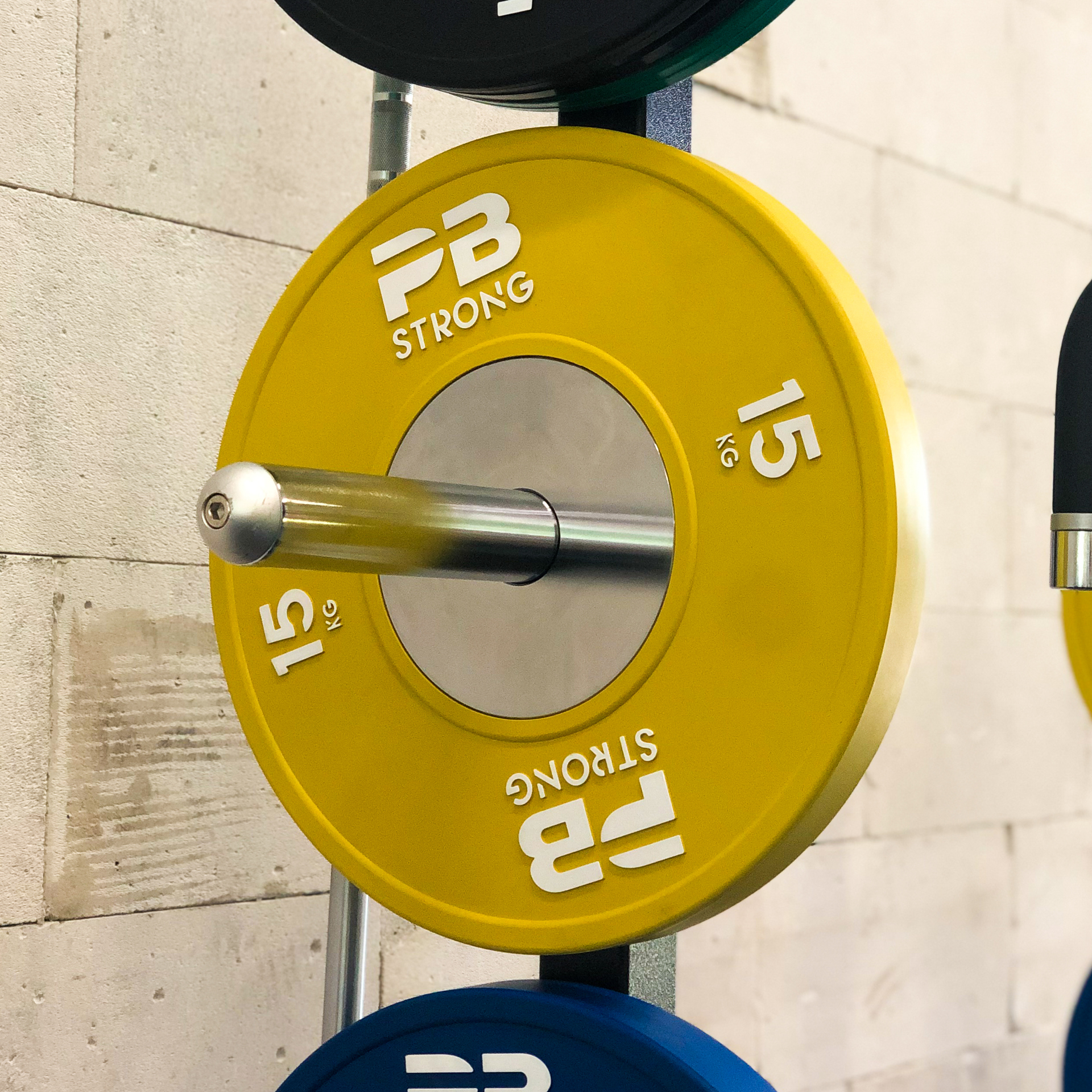 Disque d'haltère de compétition PB Strong (à l'unité) Jaune 15 kg
