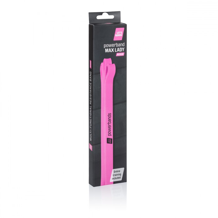 Bande élastique Let's Bands Powerband Max Lady Pink (moyenne)